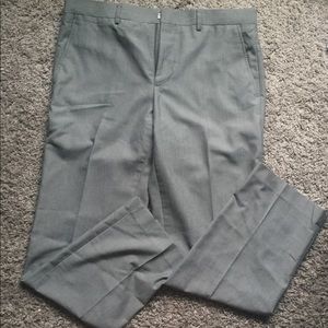 J. Ferrari Men’s Flat Front Grey Slacks